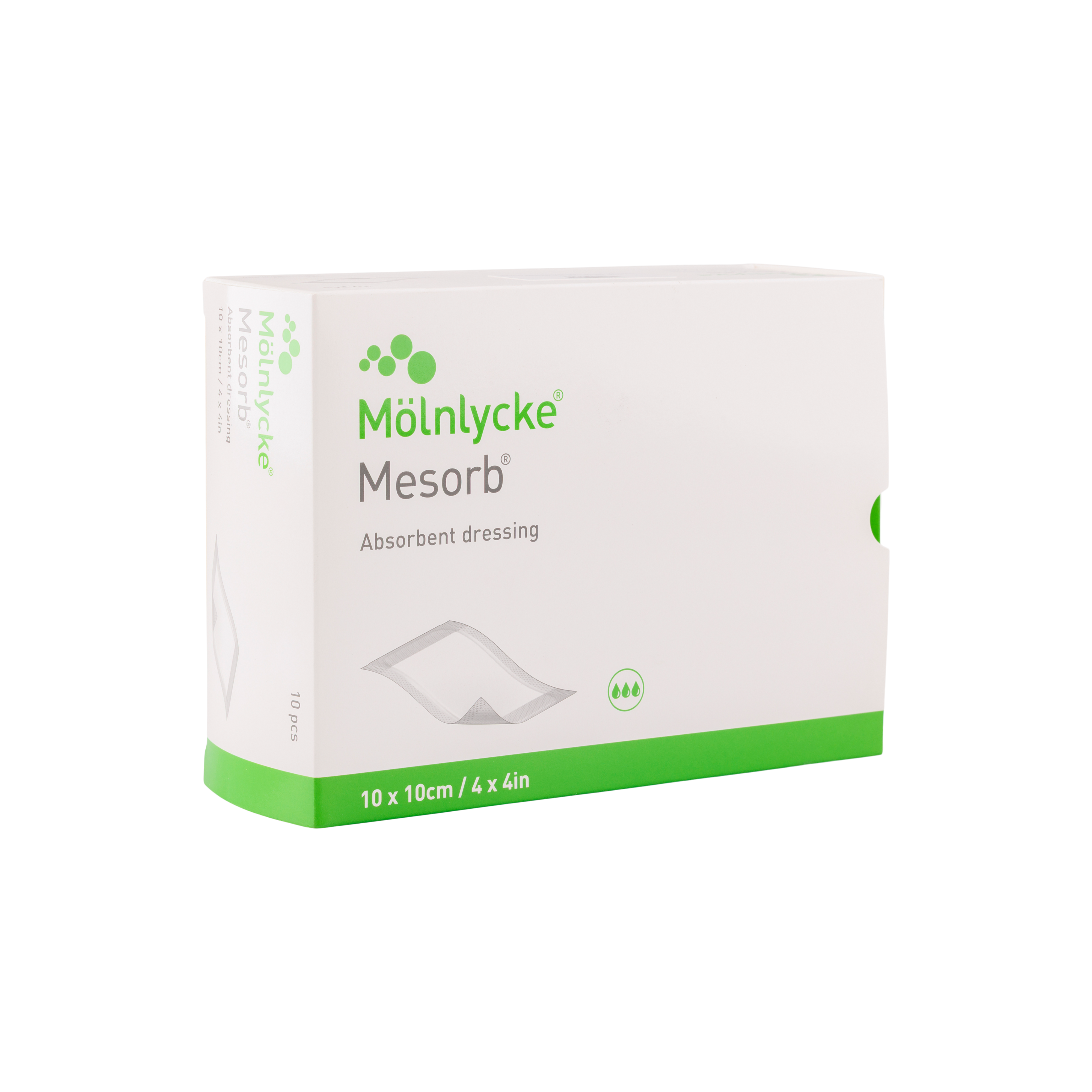 Metasorb Dressing Molnlycke Mesorb Dressing 10 x 10cm 10pk DRE309 - Henry Schein - UK