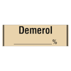 Labels Demerol Tan 1/Rl 1/Rl