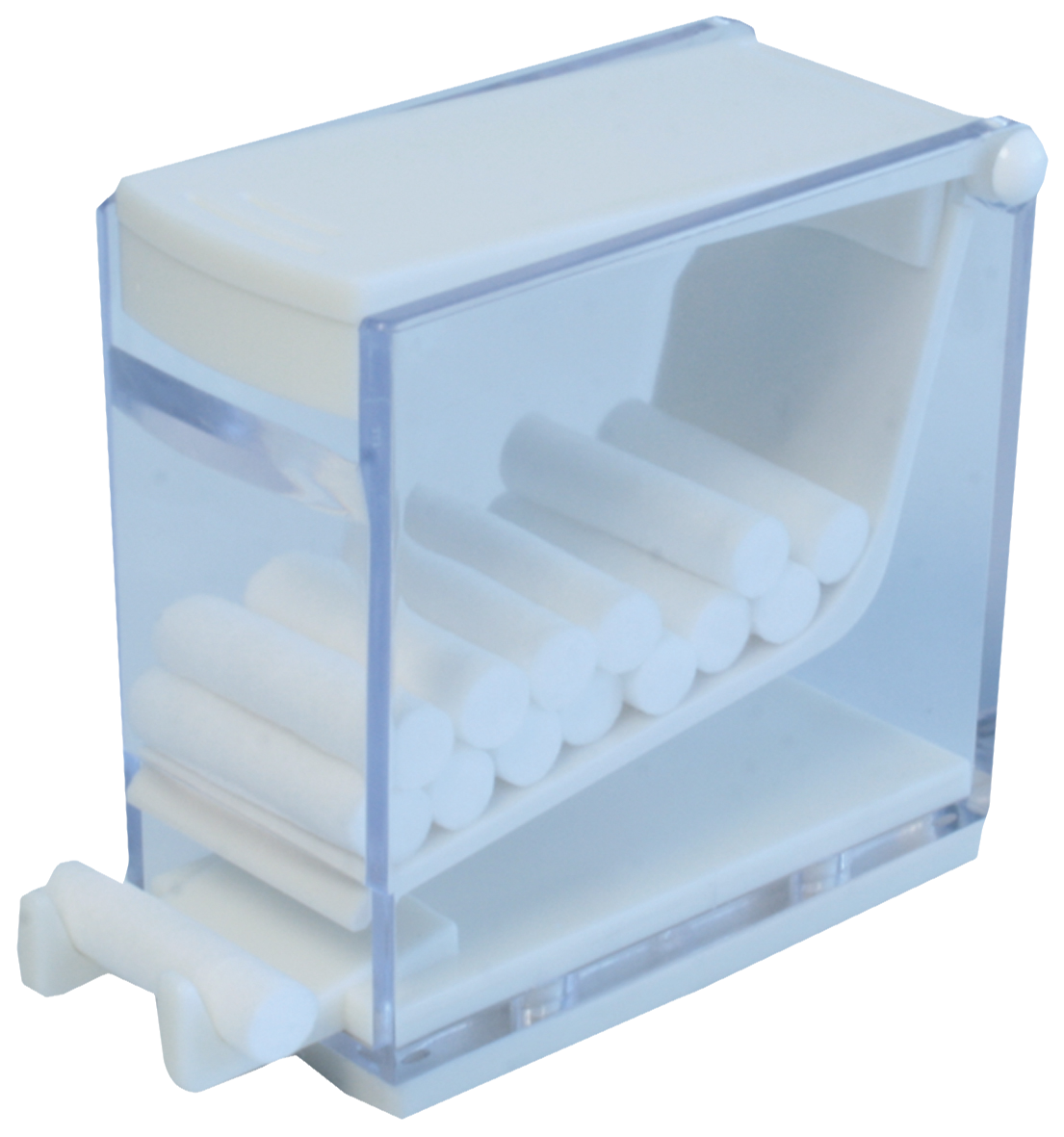 HS Maxima Cotton Roll Dispenser with Pusher White
