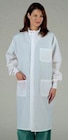 ASEP Lab Coat 3 Pockets Long Sleeves Small White Unisex Ea