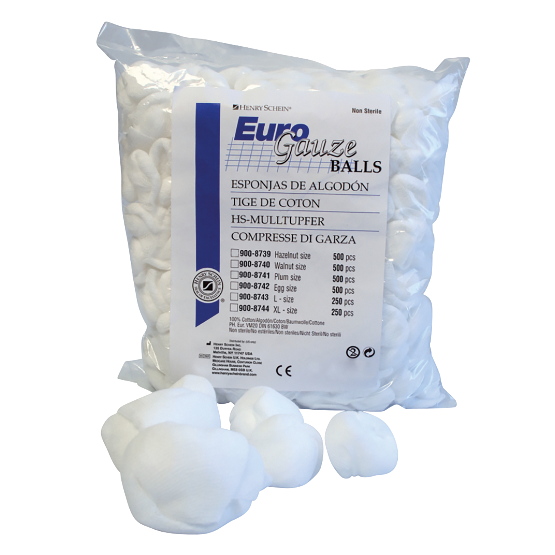HS Cotton Gauze Balls Non-Sterile 6 x 9mm 500pk