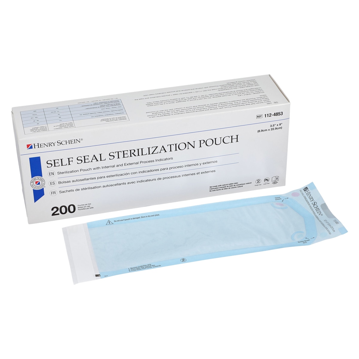 Class 4 Pouch Self Seal 3.5 in x 9 in 200/Bx