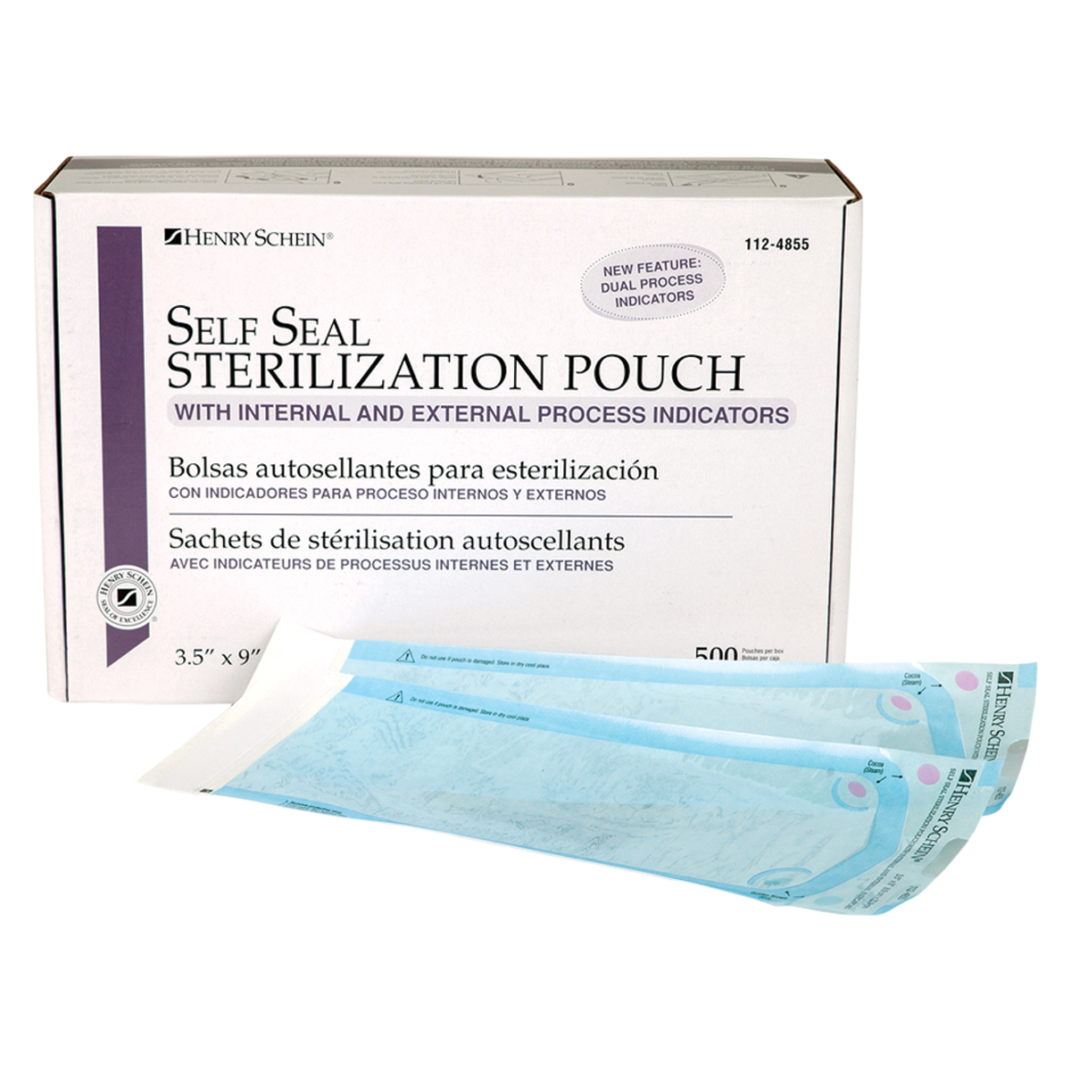 Class 4 Pouch Self Seal 3.5 in x 9 in 500/Bx