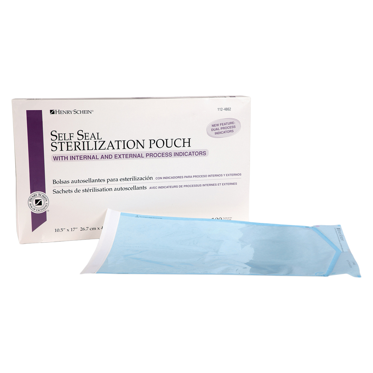 Class 4 Pouch Self Seal 10.5 in x 17 in 100/Bx