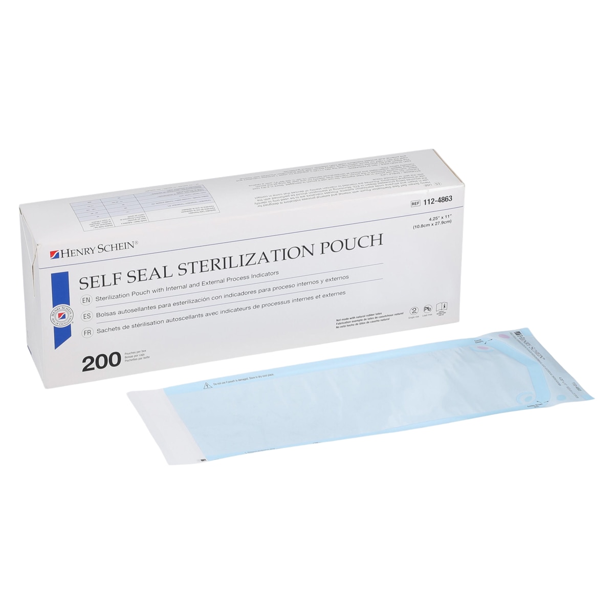 Class 4 Pouch Self Seal 4.25 in x 11 in 200/Bx