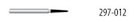 Diamond Bur Friction Grip Medium Beveled Cylinder 877K-012M 5/Pk