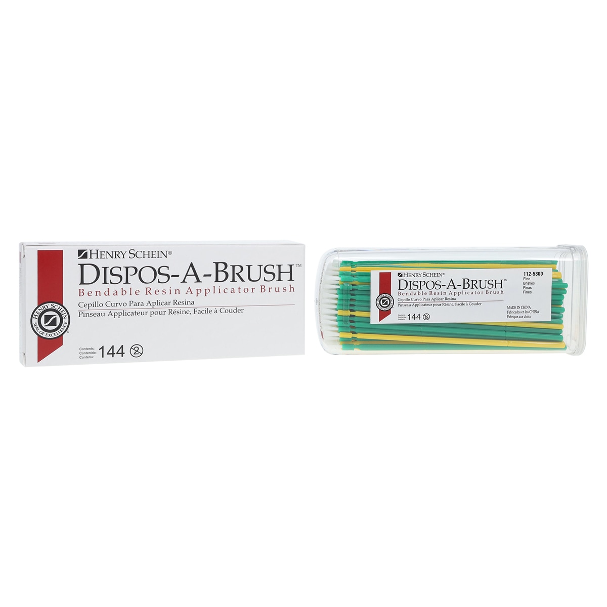 Dispos-a-Brush Bendable Brushes Assorted Fine Bristles 144/Bx