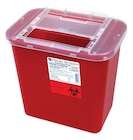 Sharps Container 2gal Red 10-3/10x7x10-1/10" Sliding Lid Polypropylene Ea