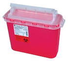 Sharps Container 5.4qt Red 12.1x4.7x10" Counterbalanced Side Entry PP Ea