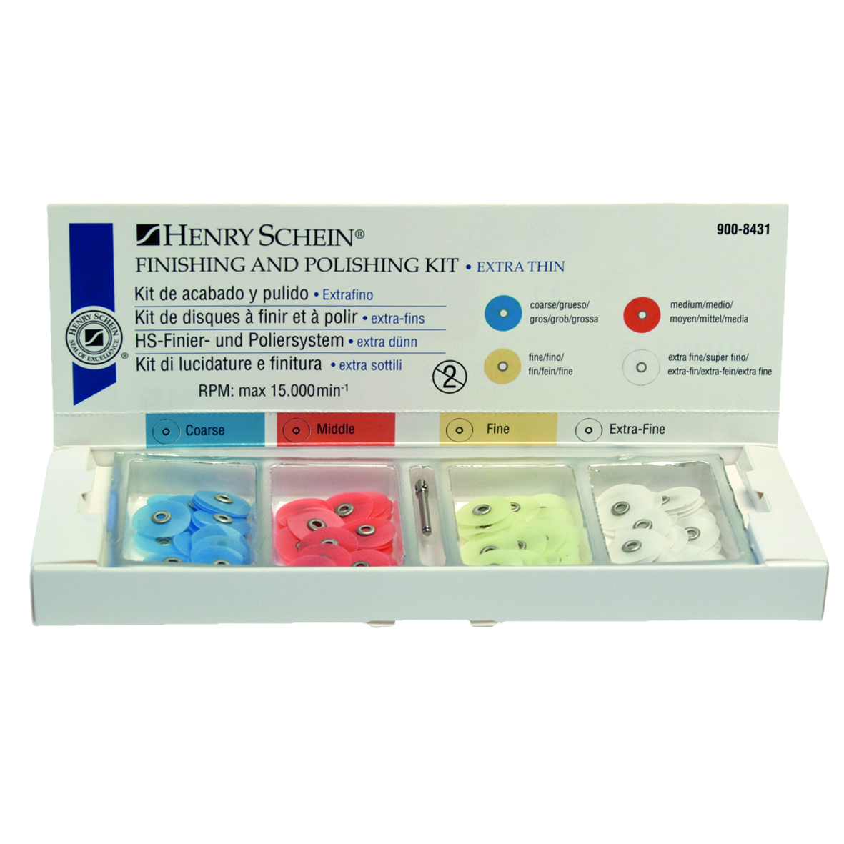 HS Finishing and Polishing Discs Extra Thin Kit Assorted 14mm 120pk