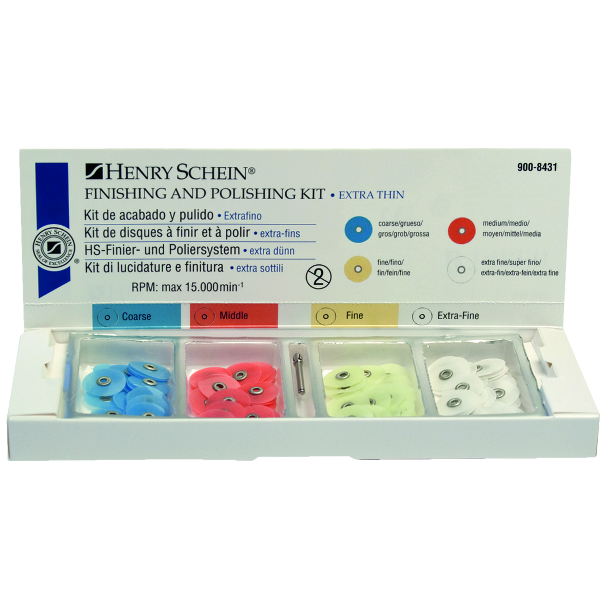 HS Finishing and Polishing Discs Extra Thin Kit Assorted 10mm 120pk