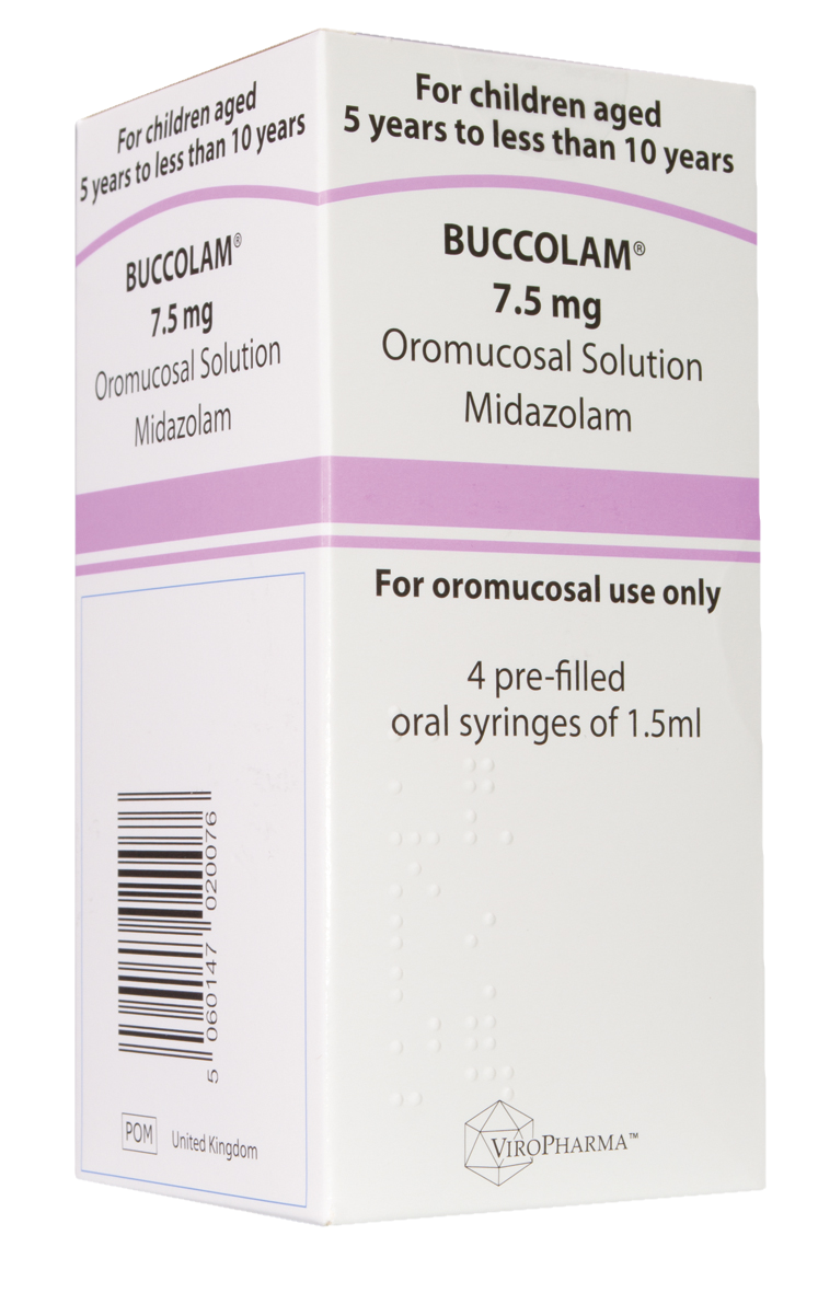 Buccolam Oromucosal Solution Midazolam 7.5mg Prefilled Oral Syringe 1.5ml 4pk