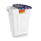 Sharps Container 17gal White 23.5x19.5x14.25 Vrtcl Entr Hng Cp/Gskt Plstc 5/Ca