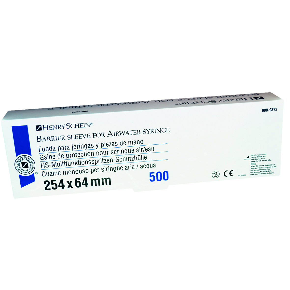 HS Syringe Cover Air/Water 254 x 64mm 500pk