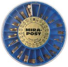 MiraPost Screw Posts Gold Plated Medium 1.2 mm 12/Pk
