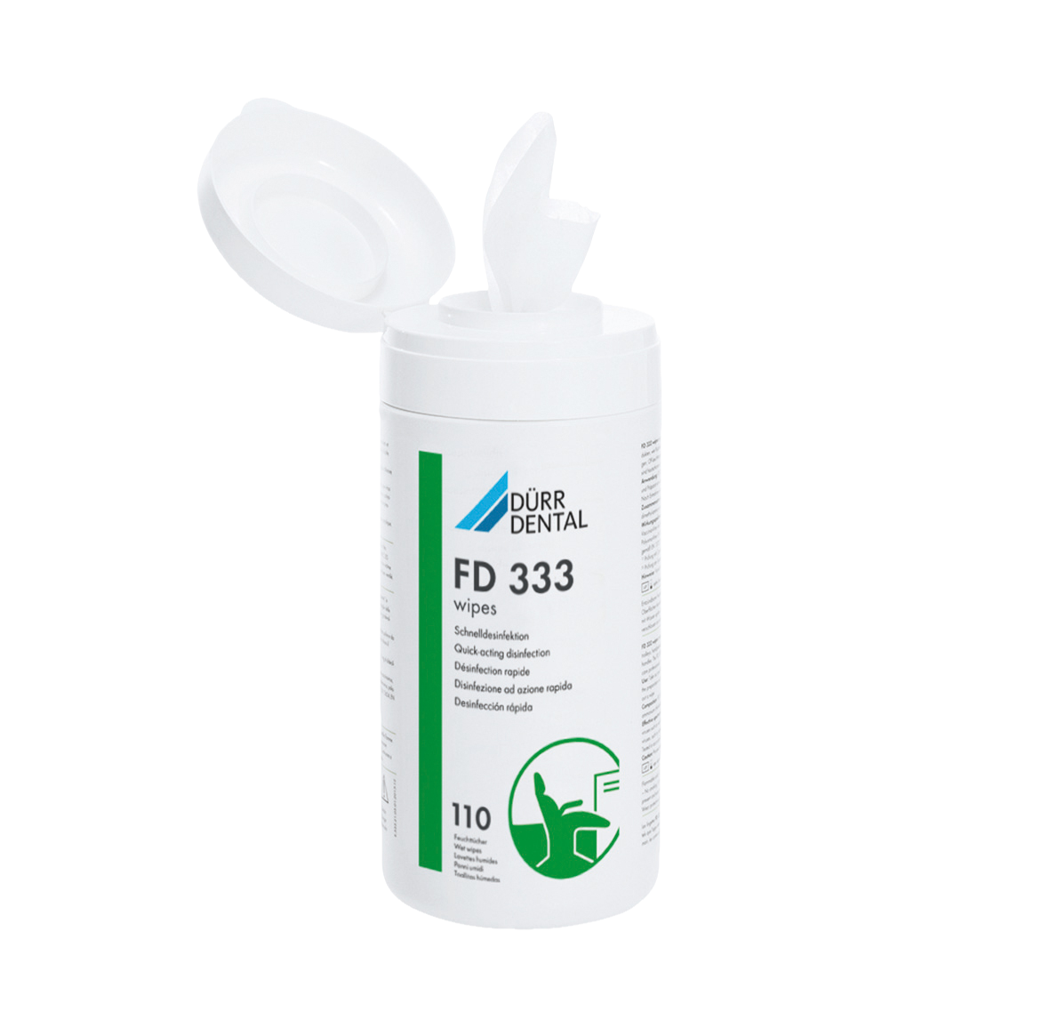 FD 333 Quick-Acting Disinfection Wipes Tub 110pk