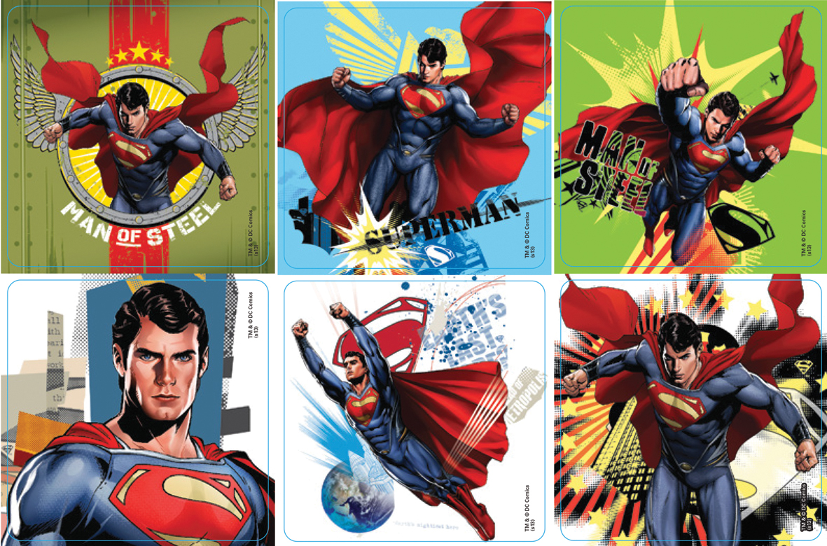 Stickers Man of Steel 100pk