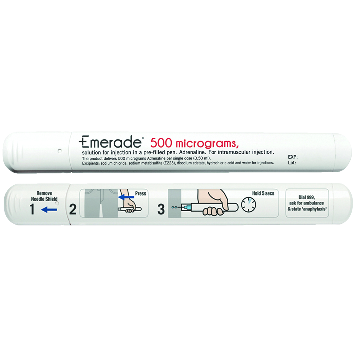 Emerade Auto-Injector 500mcg Adrenaline Tartrate