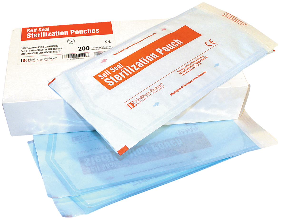 DEHP Sterilisation Selfseal Pouch 57x133mm 200pk