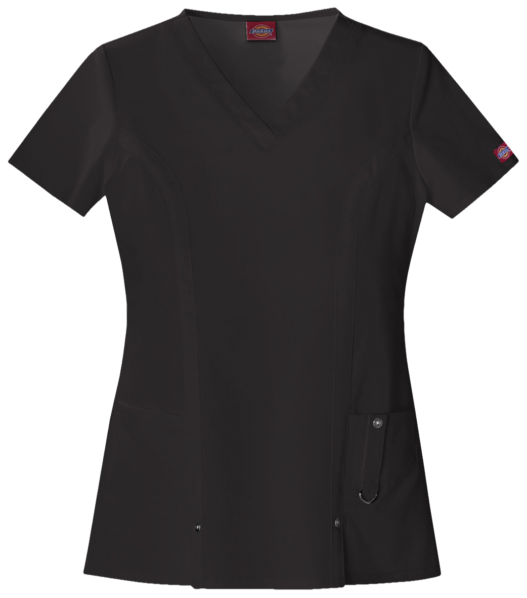 Dickies Xtreme Stretch 82851 Ladies VNeck Top Black XS