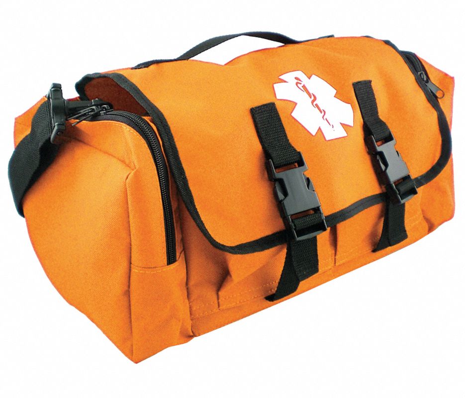 Cab Bag 13x9x6" Orange Zipper/Buckle Closure Top Handle/Shoulder Strap