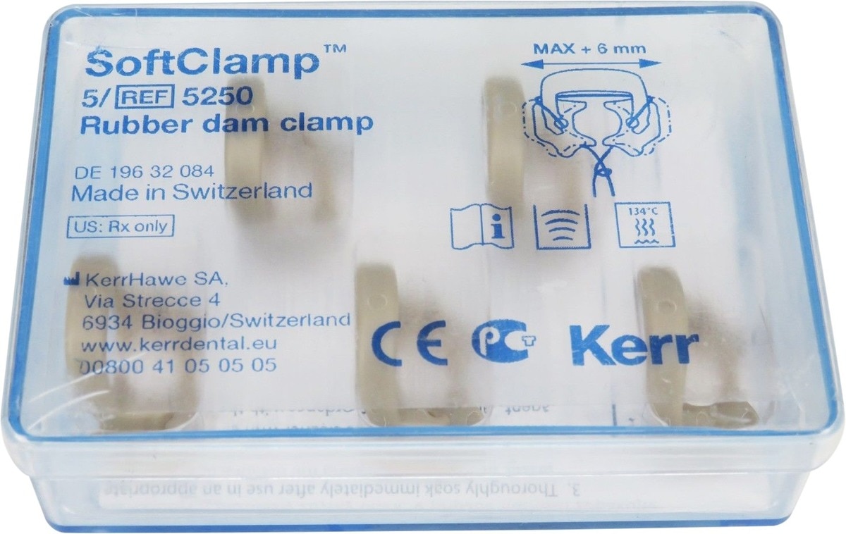Cofferdamklem Softclamp - General Kit 5 stuks, 5250
