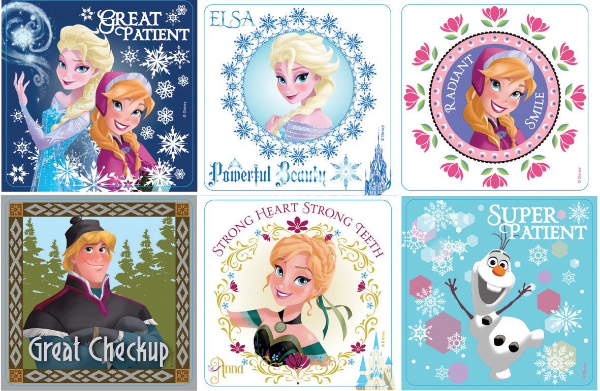 Stickers Frozen Dental 100pk