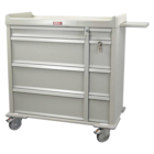 OptimAL Line Medication Cart 45-3/4x43x23-1/2" (4) 5" Rubber Swivel Caster