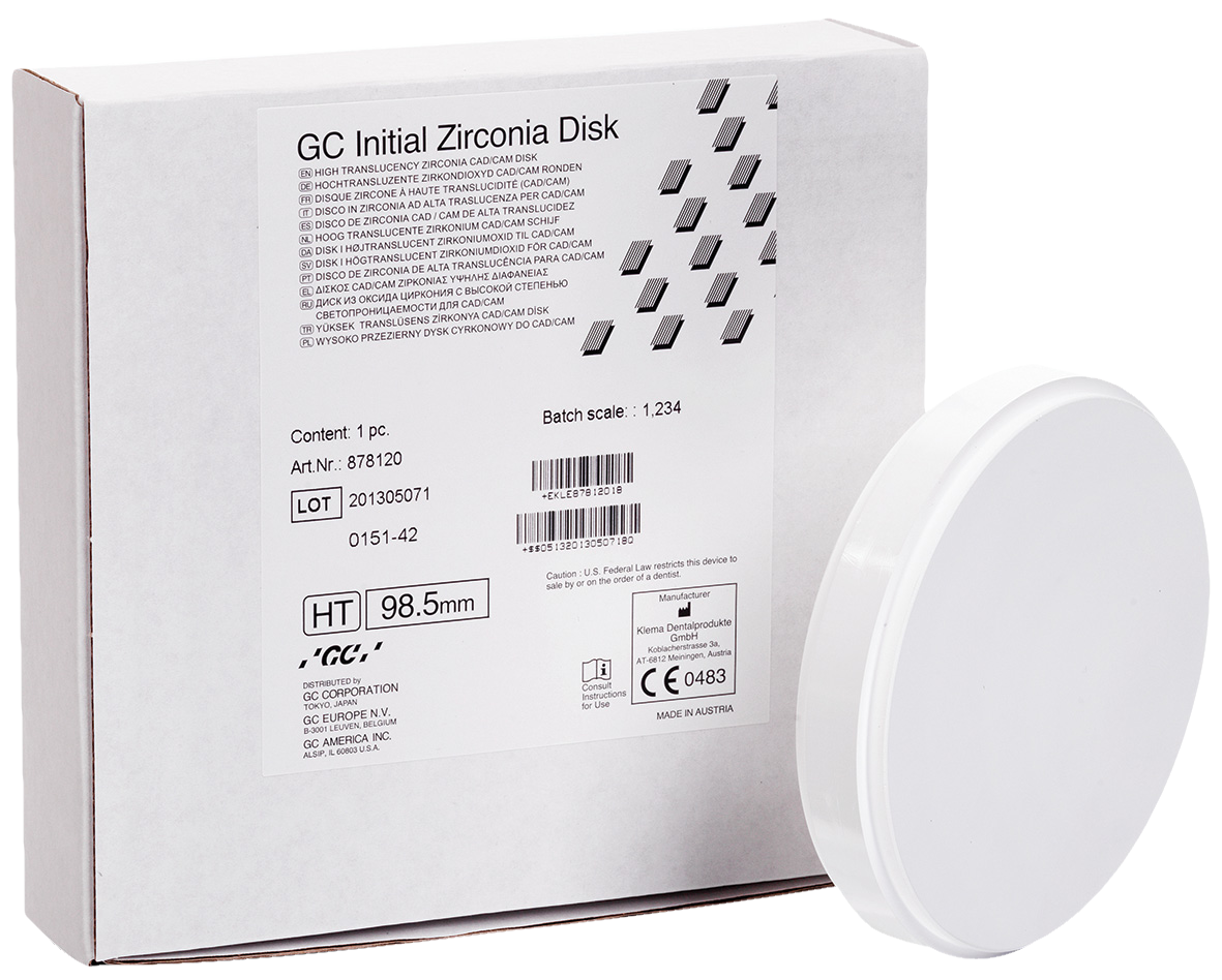Initial Zirconia Disc Standard Translucency 98.5 x 12mm