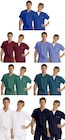 Fashion Poplin Scrub Shirt VNck 3Pkt Set-In Short Sleeves Small Blubry Unisex EA