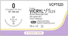 Coated Vicryl Plus Suture 0 18" Triclosan/Polyglactin 910 Braid CT Violet 12/Bx