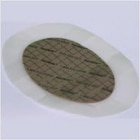 PolyMem Rayon/Polyester Blend Gauze Sponge 6-1/2x8-1/5" 3 Ply Oval Adhesive Pink