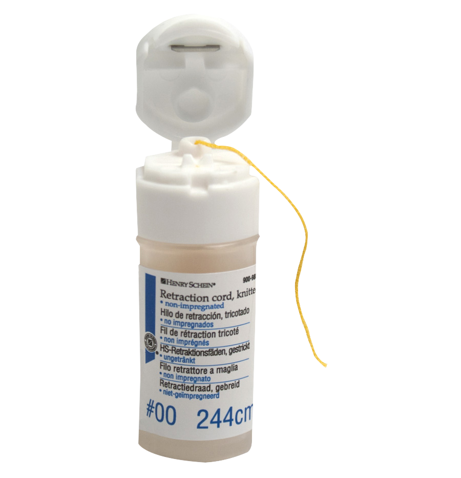 HS Knitted Retraction Cord Non-Impregnated Size 00 Yellow 244cm