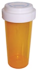Medicine Vial Plastic 40 Dram Amber Reusable 130/Ca