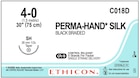 Perma-Hand Suture 4-0 30" Silk Braid SH Black 12/Bx