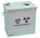 Sharps Shield 9.19x15-1/4x13.31" Steel/Lead For 039-387 Containers Ea