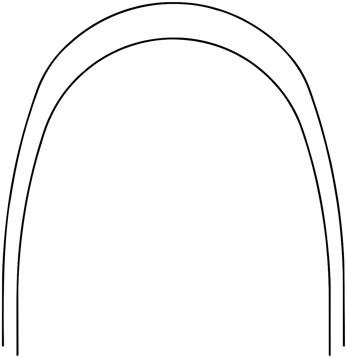 Archwire Nitanium Tooth Tone Plastic Coated Pro Form Arch 012 Upper 10pk