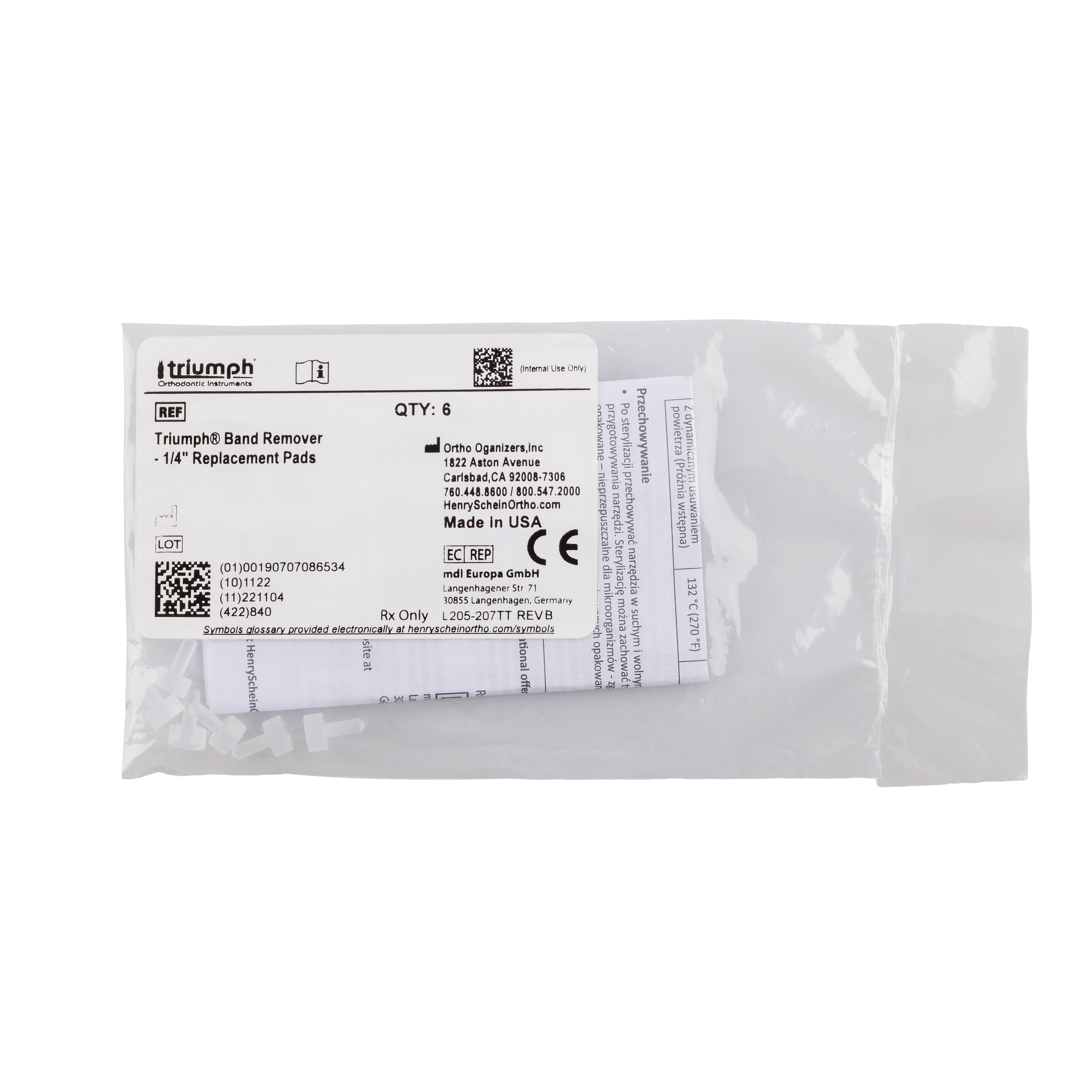 Triumph Band Remover 1/4in Replacement Pads 6pk