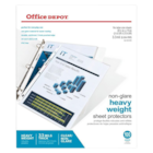 Heavyweight Sheet Protectors 8 1/2 in x 11 in Clear 100/Pk