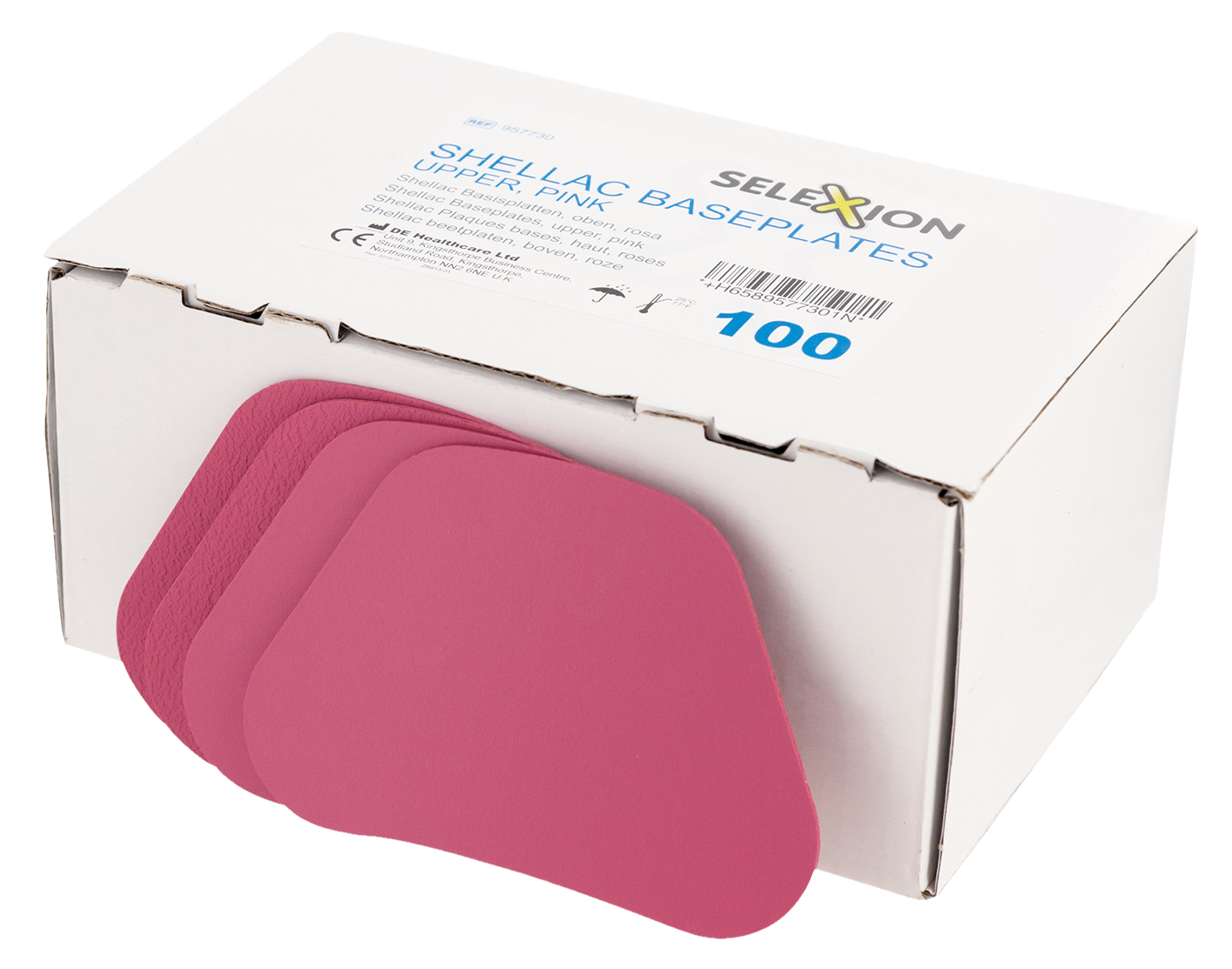 SLX Shellac Baseplates Pink Upper 100pcs