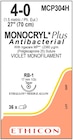Monocryl Plus Suture 4-0 27" Triclosan/Polyglecaprone 25 Mnflmnt RB-1 Vio 36/Bx