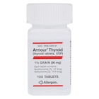 Armour Thyroid Tablets 1.5 Grain 90mg Bottle 100/Bottle Each