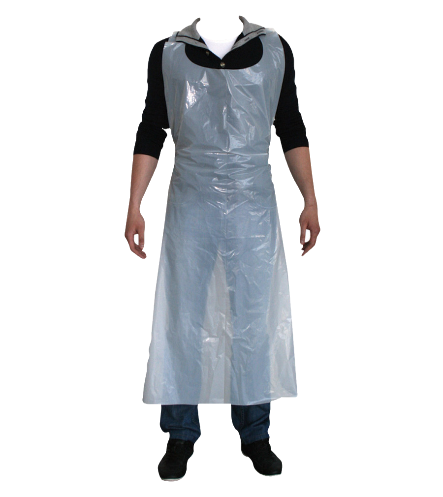 HS Aprons Disposable Polyethylene 75 x 125cm 0.014mm Thick 100pk
