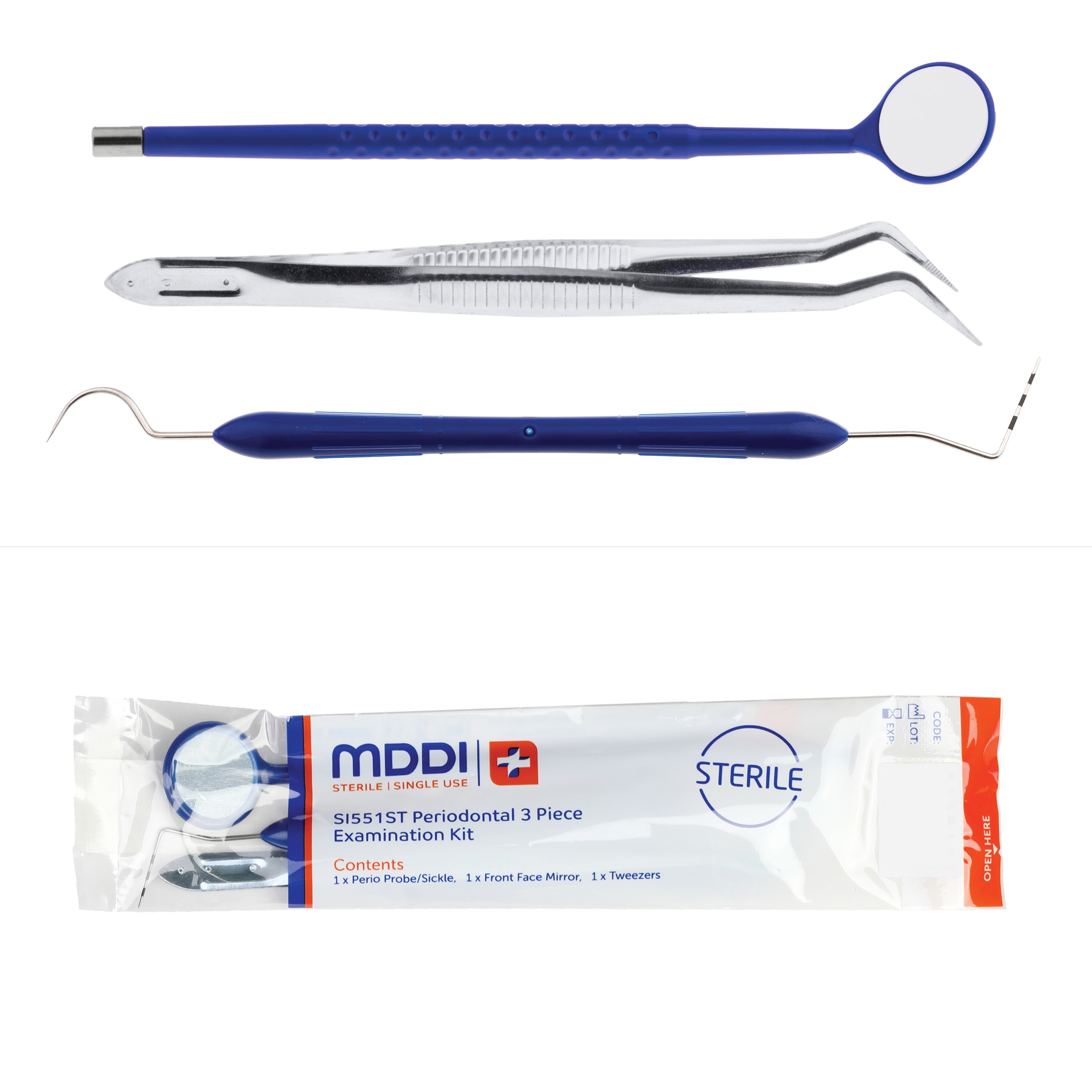 Sterile Single Use 3-Piece Periodontal Kit 100pk