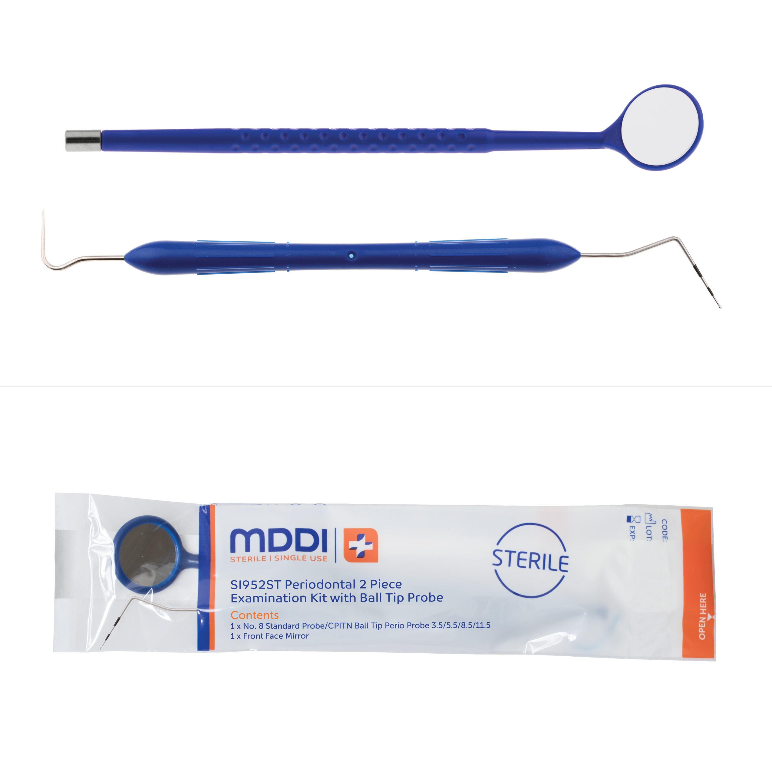 Sterile SU 2Piece Perio Kit W/Ball Tip Probe 100pk