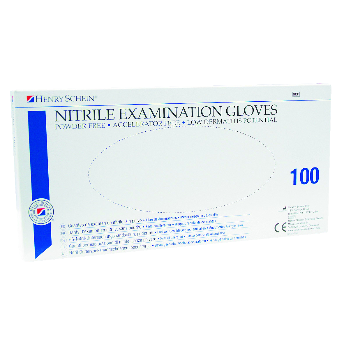 Criterion Gloves Nitrile Accelerator-Free Powder-Free Blue Small 100pk