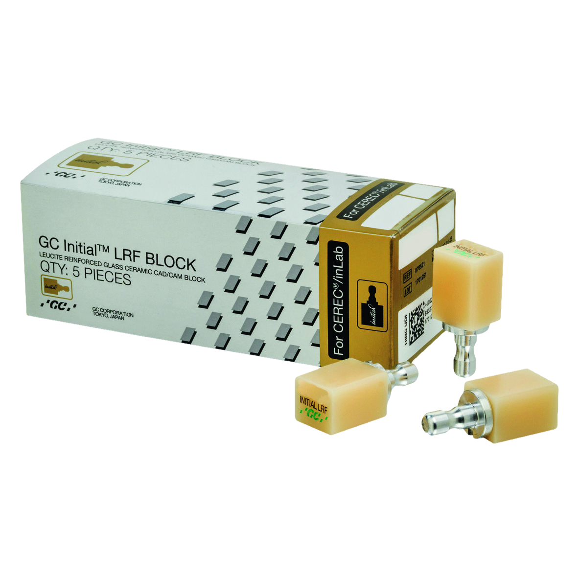 GC Initial LRF Block A2-(HT) High Translucency-12 CEREC/inLab 5pk