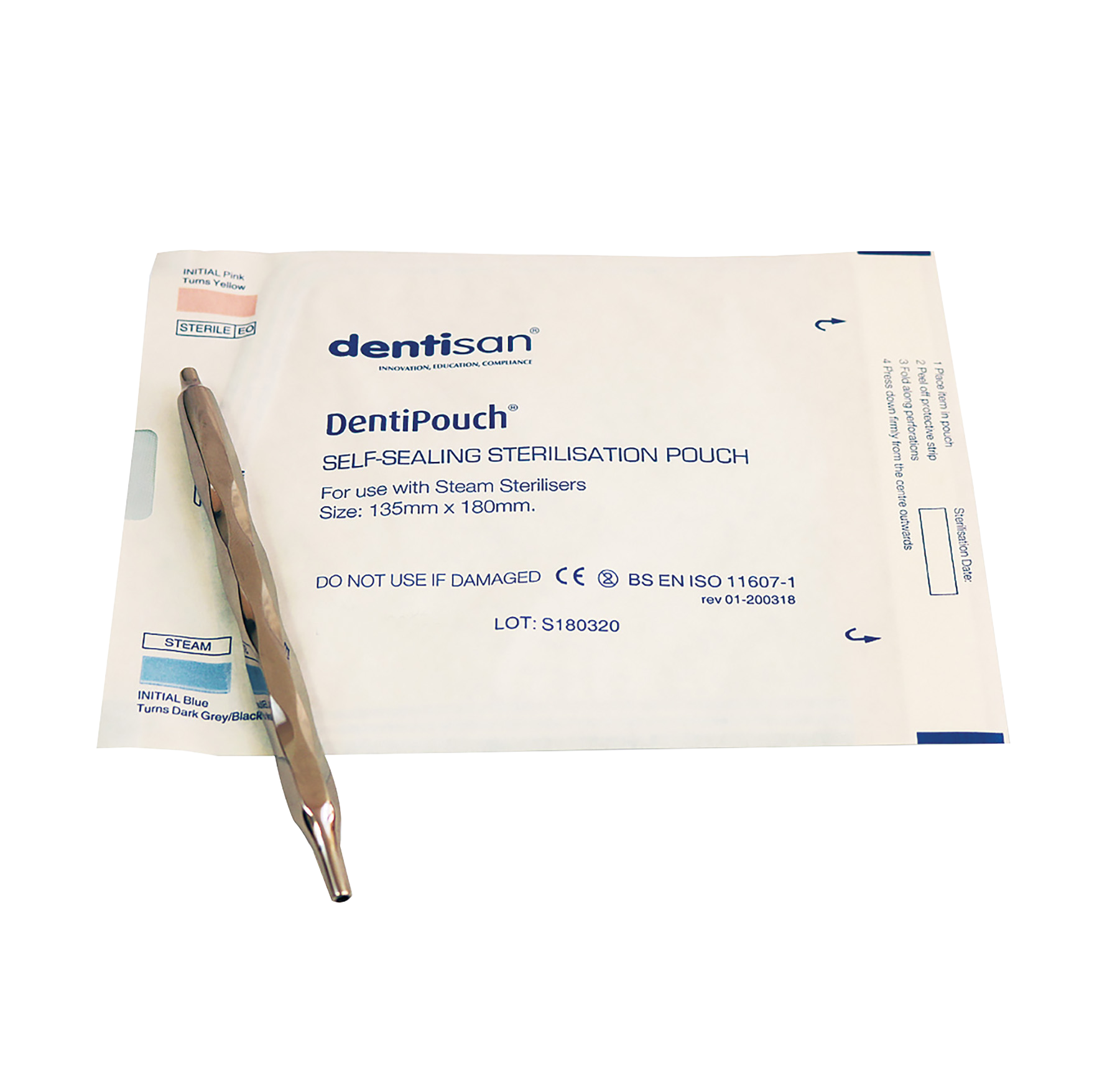 DentiPouch Self-Sealing 135 x 180mm 200pk