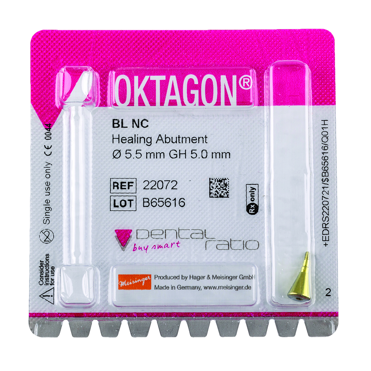OKTAGON BL NC Healing Abutment Diameter 5.5mm GH5.0mm