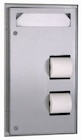 Toilet Tissue / Seat Cover Dispenser Satin Finish Ea